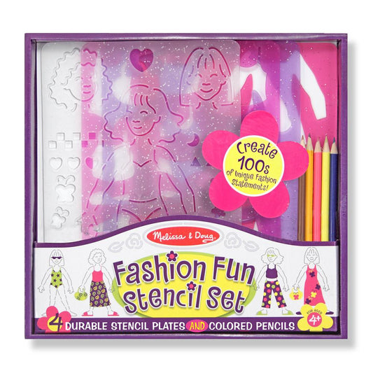 Melissa & Doug Kreatív játék, Stencil divattervező készlet