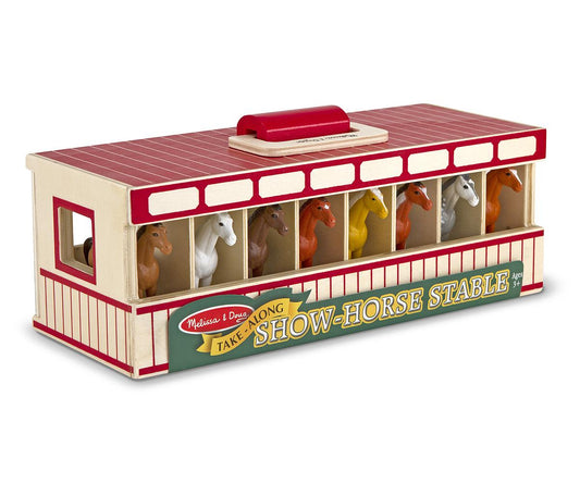 Melissa & Doug Ló figurák, 8 db, istállóval