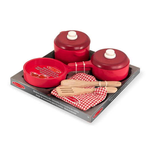 Melissa & Doug, sütés-főzés, fa konyhai feleszerlés készlet