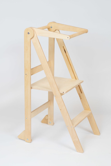 Foldable Learning Tower - wooden colour
